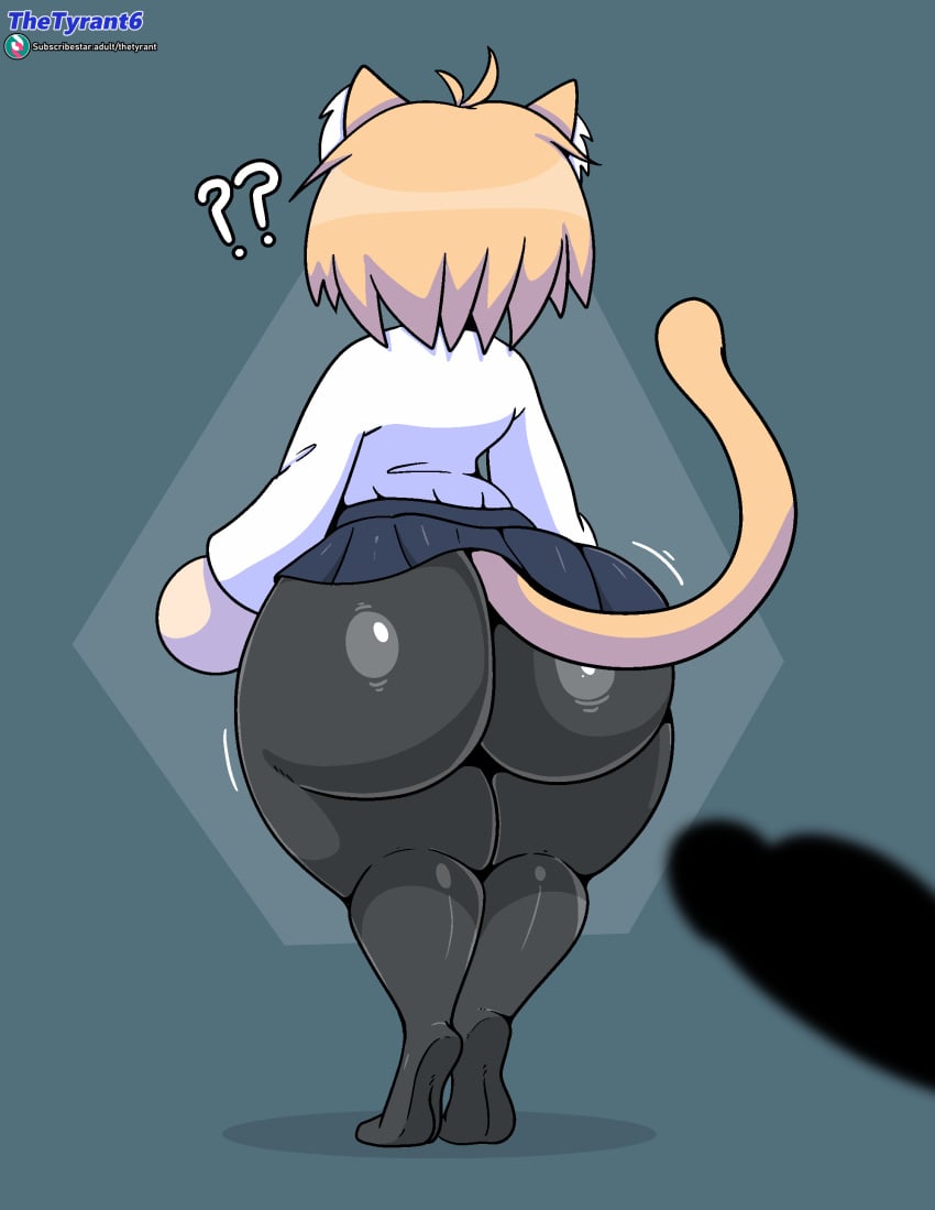 ? ?? ass ass_focus back back_view cat_ears cat_tail catgirl clothed clothed_female female female_focus huge_ass imminent_rape imminent_sex large_ass neco-arc pants penis skirt tagme tail thetyrant tight_pants