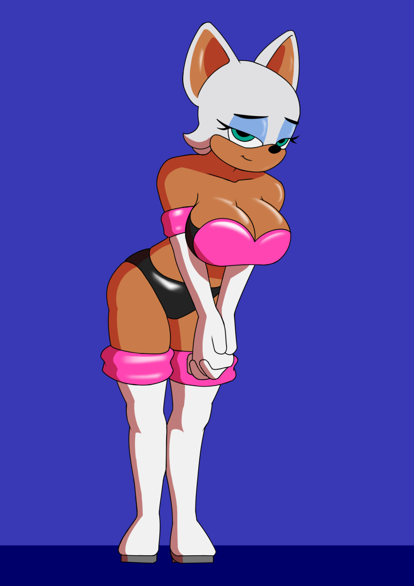 blank_background cosmicsader female furry rouge_the_bat sonic_(series) swimsuit