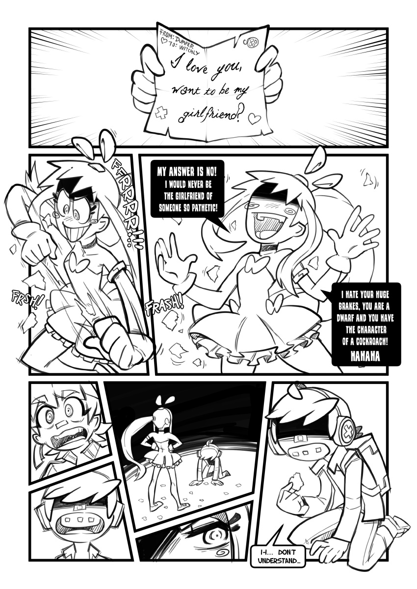 carly comic dumfer female gerph monochrome skarp_world skarpne_(skarp_world) tagme