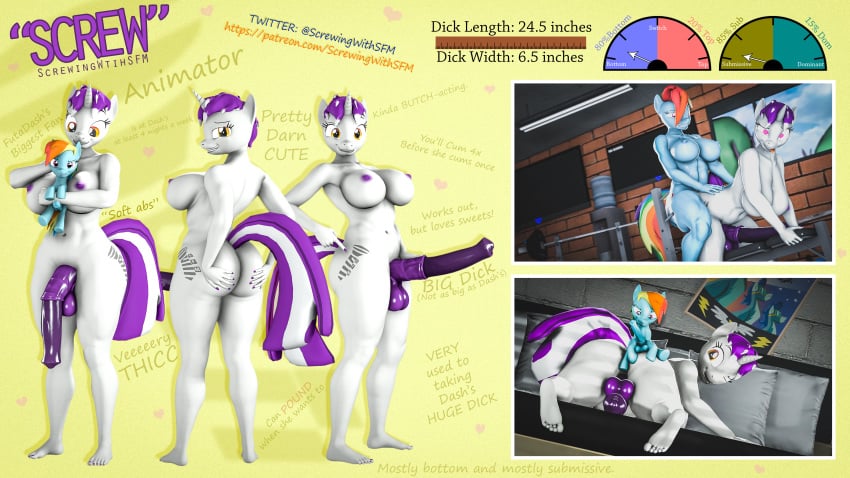 <3_eyes 16:9 2019 2futas 3d 4k absurd_res ambiguous_penetration animal_genitalia animal_penis anthro anthrofied ass balls big_breasts big_butt big_penis breasts character_sheet dickgirl dickgirl/dickgirl dickgirl_penetrating equid equine equine_penis feral feral_on_anthro friendship_is_magic furry futa_on_futa futa_only futanari heart hi_res horn horse horsecock intersex intersex/intersex looking_pleasured mammal mlp_oc model_sheet my_little_pony non-anthro nude oc original_character penetration penis pony rainbow_dash_(mlp) screw_(oc) screwingwithsfm sex size_difference solo_focus source_filmmaker text unicorn