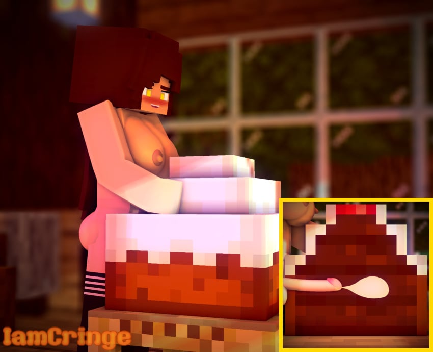 1futa 3d ass big_breasts big_penis breasts brown_hair cake character cream cum cum_in_food cum_inside erect_nipples erect_penis female food funny futa_only futanari happy_birthday human_futa humanoid_penis iamcringe intersex mine-imator minecraft nude nude_futanari outside penis penis_piercing_cake smile stephane_valeranie_(iamcringe) stockings tagme yellow_eyes