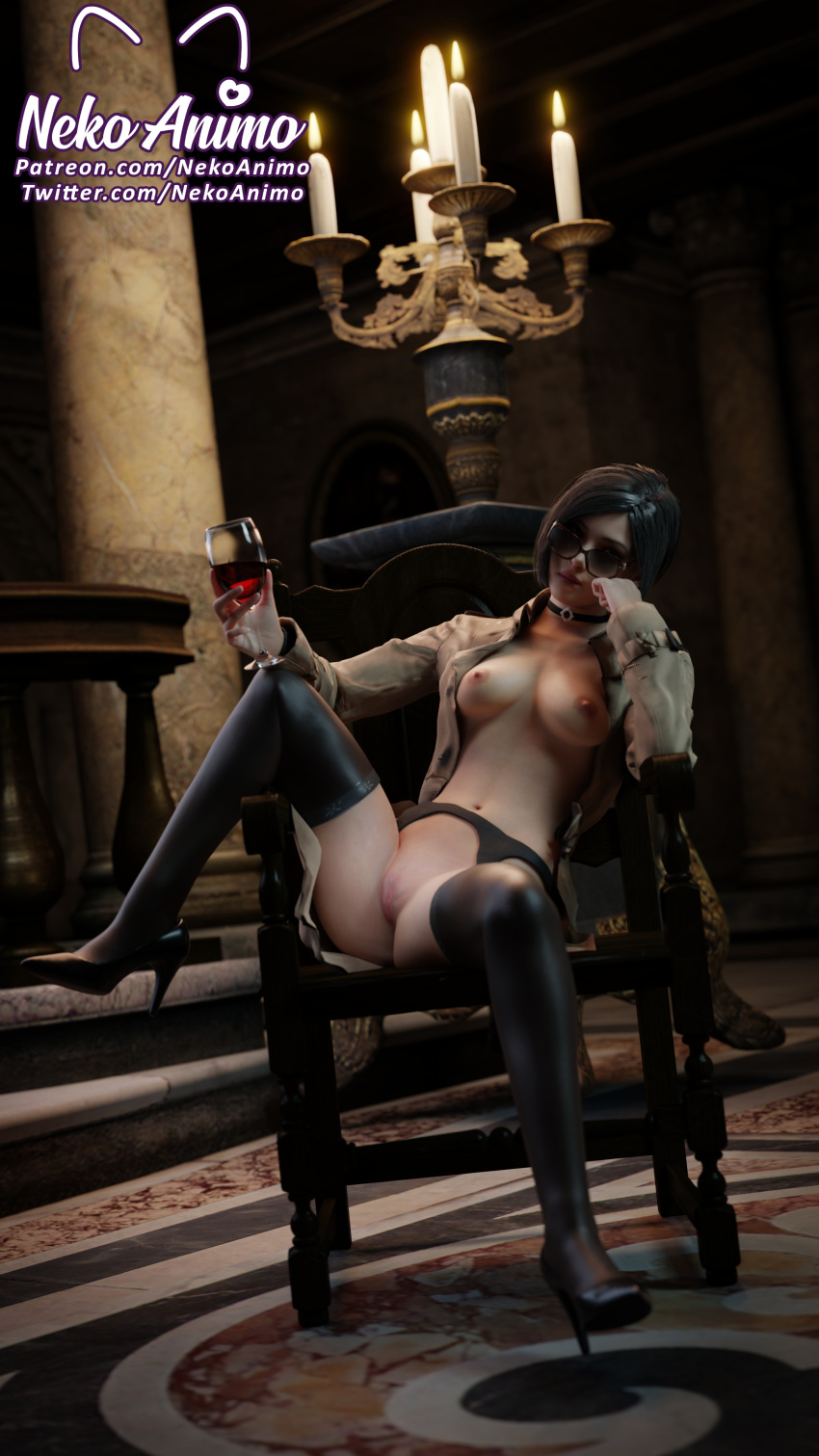 3d ada_wong ada_wong_(adriana) breasts naked nekoanimo resident_evil resident_evil_2 tagme