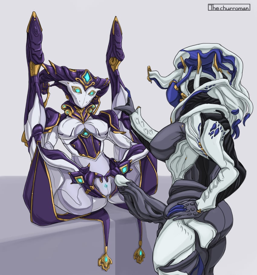 1futa 2girls ass big_breasts big_penis breasts butt dickgirl erection female femdom femsub futa_on_female futadom futanari huge_cock imminent_sex intersex large_breasts leg_grab legs_up lesbian mirage_(warframe) mirage_prime_(warframe) penis presenting_pussy prime_warframe pussy robot saryn_(warframe) saryn_prime_(warframe) spread_legs standing thechurroman thick_penis thick_thighs warframe wide_hips