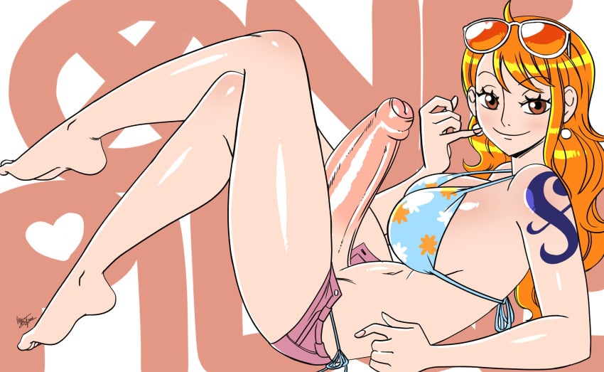 1futa aeolus aeolus06 balls bikini breasts clothed clothing denim_shorts dickgirl erection futa_only futanari huge_breasts huge_cock human large_breasts large_penis light-skinned_futanari light_skin mostly_nude nami nami_(one_piece) one_piece partially_retracted_foreskin penis post-timeskip short_shorts side-tie_bikini_bottom smooth_balls smooth_penis solo tagme uncut whale_tail_(clothing)