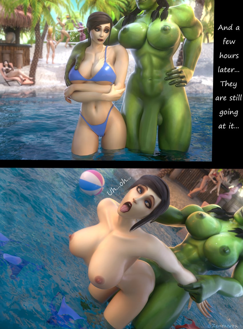 1futa 3d absurdly_large_cock ahe_gao alesnia_emberstone anal anal_sex bent_over black_hair day female futa_on_female futanari green_skin grokasha_ironfang human human_(world_of_warcraft) human_female instant_loss_2koma interspecies light-skinned_female light_skin orc orc_(warcraft) orc_futanari original_character outdoors outside sex voluptuous voluptuous_female warcraft world_of_warcraft zentaeron