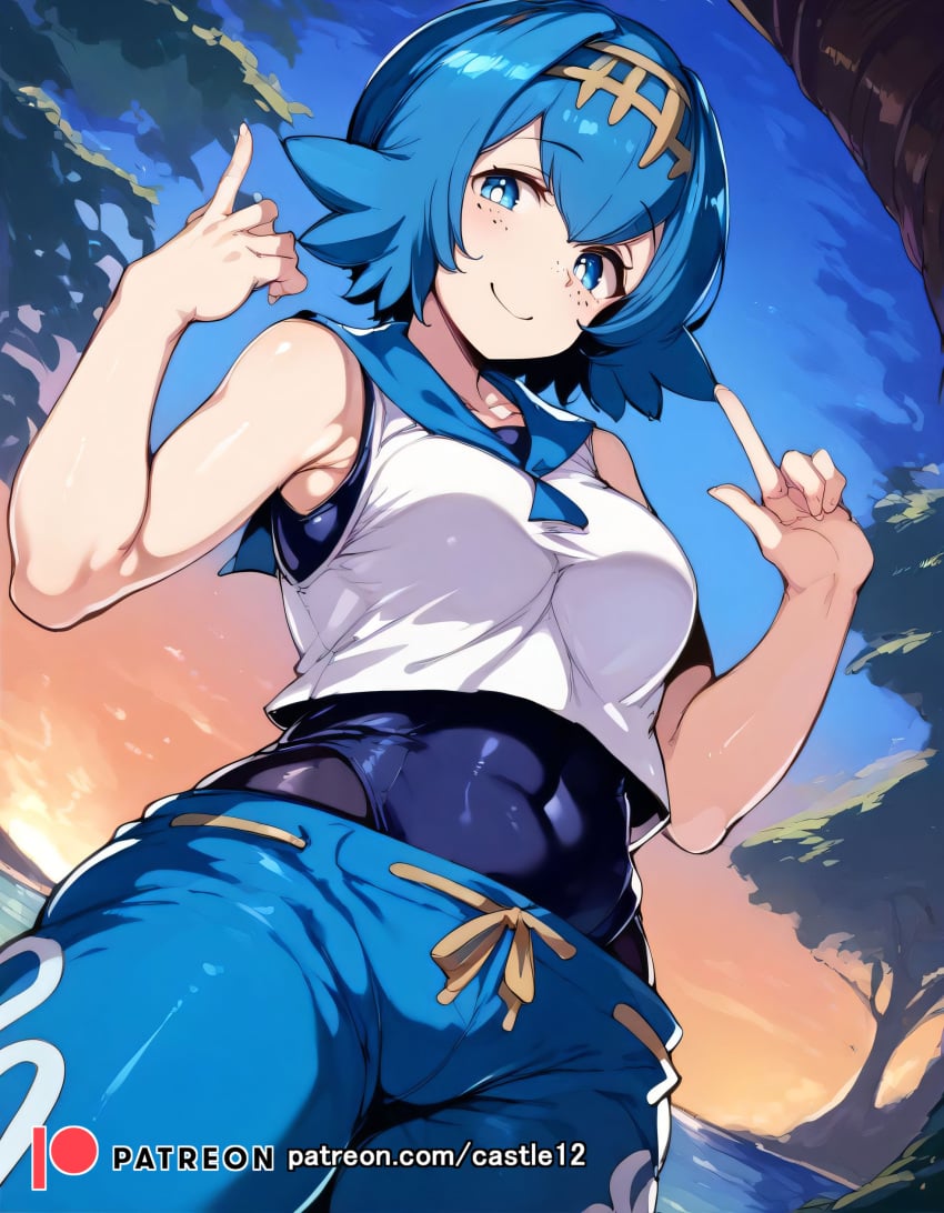 1girls ai_generated alternate_breast_size big_breasts breasts busty castle12 curvaceous curvy curvy_body curvy_female curvy_figure female huge_breasts lana_(pokemon) large_breasts pokemon sweat sweating sweaty sweaty_body sweaty_breasts thick_thighs thighs venus_body voluptuous