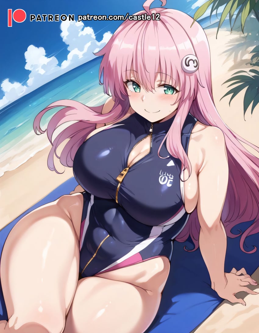 1girls ai_generated alternate_breast_size big_breasts breasts busty castle12 curvaceous curvy curvy_body curvy_female curvy_figure female huge_breasts lala_satalin_deviluke large_breasts sweat sweating sweaty sweaty_body sweaty_breasts thick_thighs thighs to_love-ru venus_body voluptuous