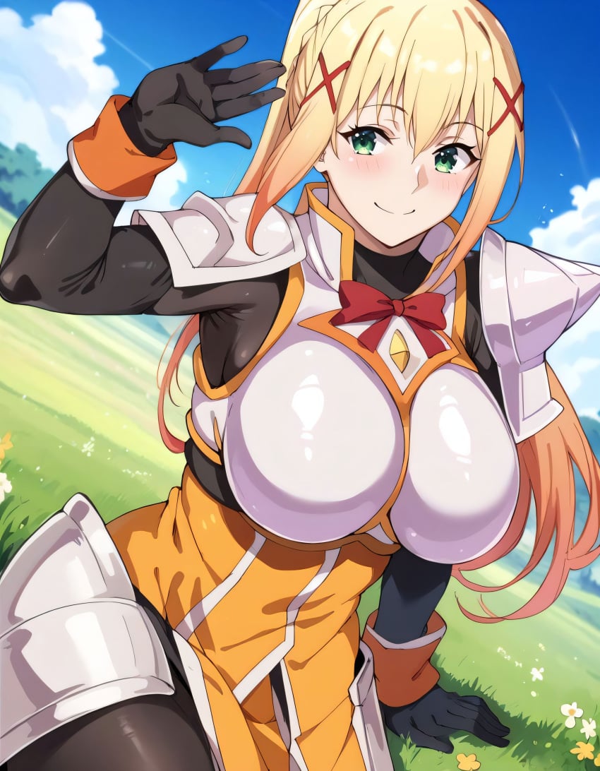 1girls ai_generated alternate_breast_size big_breasts bostin breasts busty curvaceous curvy curvy_body curvy_female curvy_figure darkness_(konosuba) female huge_breasts kono_subarashii_sekai_ni_shukufuku_wo! large_breasts sweat sweating sweaty sweaty_body sweaty_breasts thick_thighs thighs voluptuous