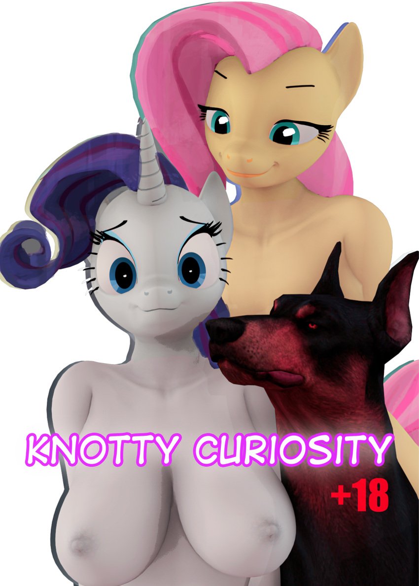 3d_(artwork) animal_genitalia anthro anthro_on_feral balls big_breasts blue_eyes blush bodily_fluids breasts canid canine canis cum cutie_mark digital_media_(artwork) domestic_dog duo equid equine erection female female_penetrated feral fluttershy_(mlp) friendship_is_magic genital_fluids genitals group hair hasbro hi_res horn horse livestream male male/female male_penetrating mammal my_little_pony mythological_creature mythological_equine mythology nipples nude penetration penile penis pink_hair pony rarity_(mlp) sbxn sex size_difference source_filmmaker_(artwork) streaming tail text tongue trio unicorn white_body yellow_body zoophilia