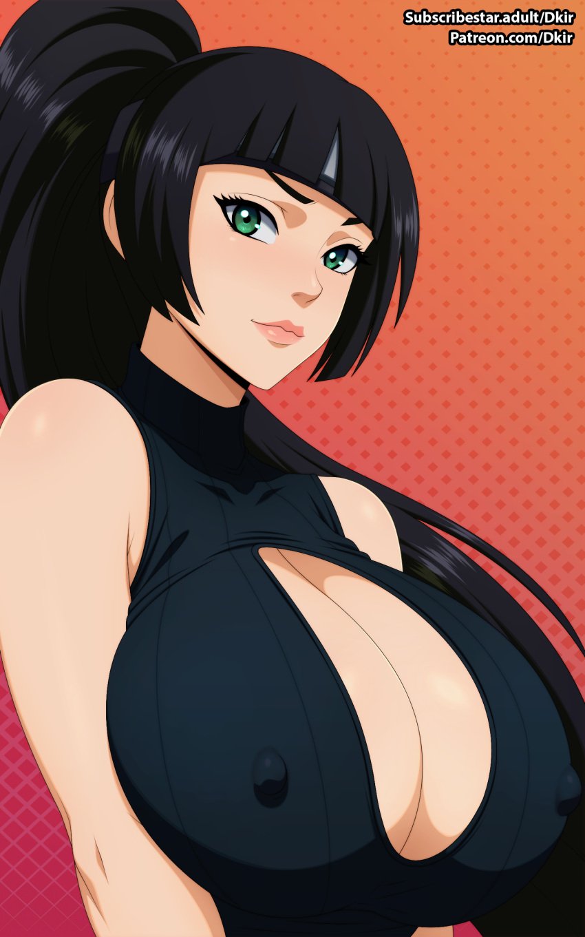 1girls big_breasts black_hair breast_focus breasts busty center_opening dkir female female_only green_eyes high_resolution holding_object kunai kunoichi large_breasts leotard long_hair naruto naruto_(series) naruto_shippuden ninja nipple_slip nipples patreon_username pinup ponytail revealing_clothes sagging_breasts shizuka_(naruto) solo solo_focus subscribestar_username tied_hair upper_body very_long_hair watermark weapon