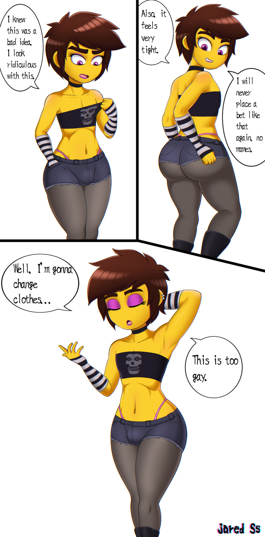 1boy androgynous big_ass big_butt bulge crossdressing darkar edit emo eyeshadow femboy girly goth lipstick makeup male male_only neo_jared punk solo thick_thighs trap vete_a_la_versh whale_tail