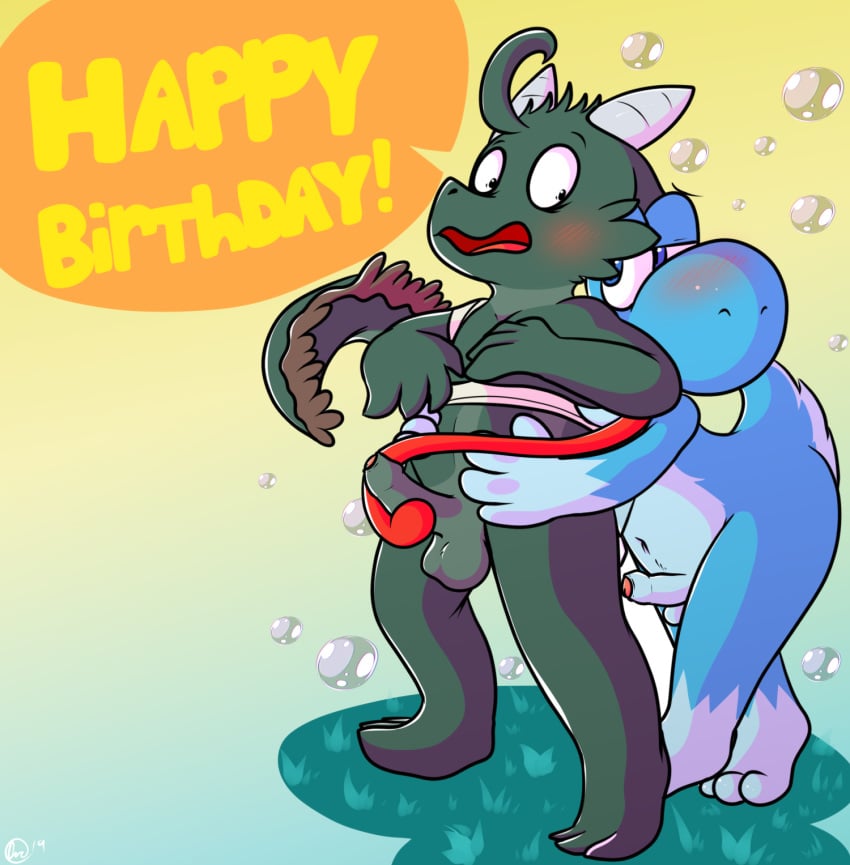 alexclimax anthro anthro_on_anthro balls birthday bovid caprine contimplatininspiratio digital_media_(artwork) dinosaur duo erection goat hi_res humanoid_penis hybrid lighty_marteniz long_tongue male male/male mammal mario_(series) nintendo oral penis reptile scalie sex tongue tongue_out tonguejob uncut video_games yoshi