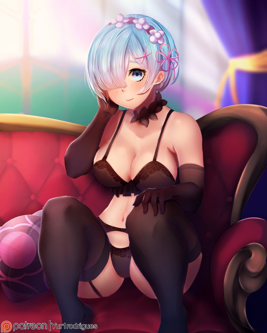 clothed female re:zero_kara_hajimeru_isekai_seikatsu rem_(re:zero) yur1rodrigues