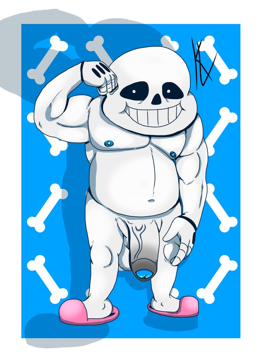 1boy absurd_res animated_skeleton bone gay hi_res humanoid male male_only nipples penis raven2dx sans skeleton solo undead undertale video_games