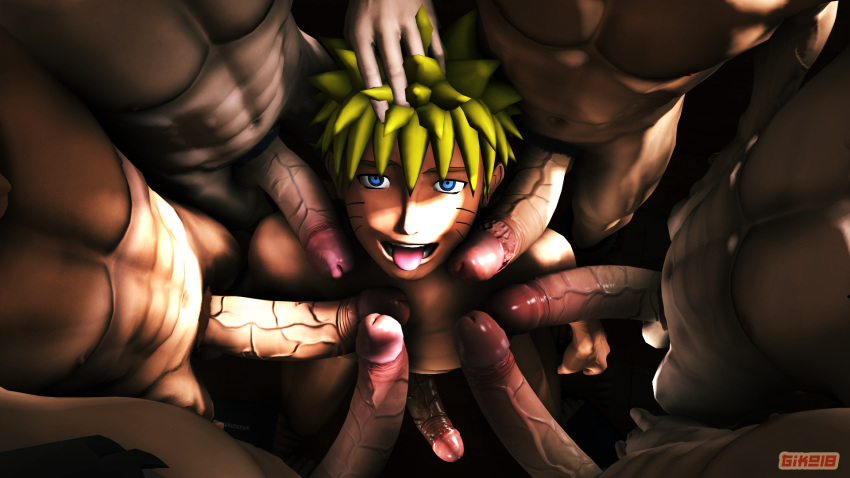 3d 3d_(artwork) abs asian_male big_penis blue_eyes dark_room erection faceless_male gangbang gay giko18 group_sex hand_on_head huge_cock large_penis light_skin lighting long_hair male male/male male_only multiple_boys multiple_males muscles muscular naked naruto naruto_(series) naruto_shippuden nude open_mouth orgy penis penis_on_shoulder pleasure_face sex tan-skinned_male tan_skin tongue tongue_out uncensored uzumaki_naruto veiny_penis whisker_markings whiskers yaoi yellow_hair