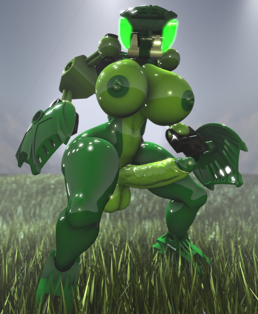 1futa 2019 3d anthro ass balls big_breasts big_butt big_penis bionicle bohrok breasts cyborg fins futa_only futanari green_body green_breasts green_eyes green_penis gynomorph hi_res huge_breasts huge_butt humanoid_penis intersex lego lehvak looking_at_viewer machine nipples nude outside penis robot shiny solo standing thatblackcopfromdawnofthedead thick_thighs vein veiny_penis