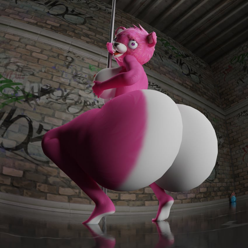 1girls ass ass bear bear_ears bear_girl booty bottom bottom_twerking ctgiantess cuddle_team_leader fat fat_ass fat_booty fat_butt fat_woman fortnite fortnite:_battle_royale furry furry_female furry_only ghetto obese_ass obese_butt pink pink_body pink_eyes pink_hair pink_nipples pole pole_dancing stripper stripper_pole stripping twerk twerk_pose twerker twerking twerking_at_viewer twerking_bottom twerking_position