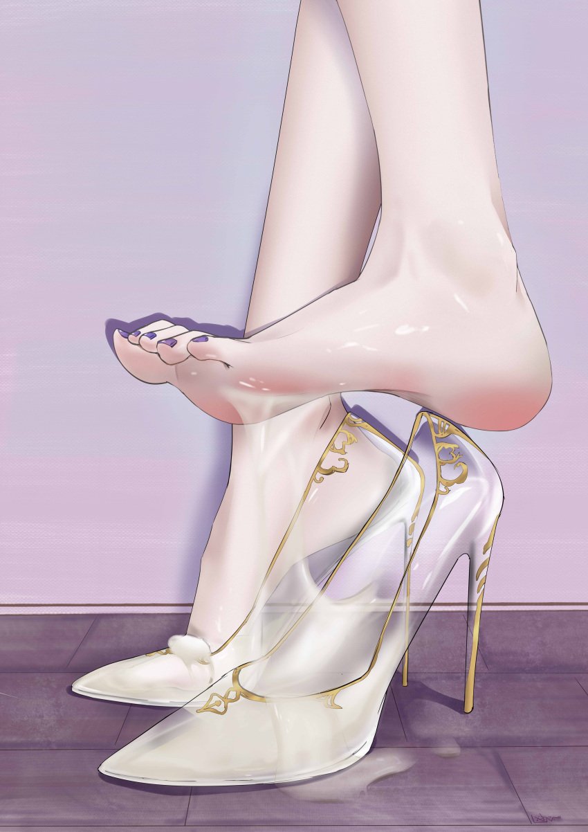 artist_request azur_lane cum cum_in_heels cum_in_shoe cum_on_feet cum_on_heels cum_on_shoes drenched_in_cum feet foot_fetish foot_focus heels heels_fetish high_heels high_heels_focus human human_only shoe_fetish shoes shoes_only tagme transparent transparent_footwear transparent_high_heels unseen_character watarase_(azur_lane)