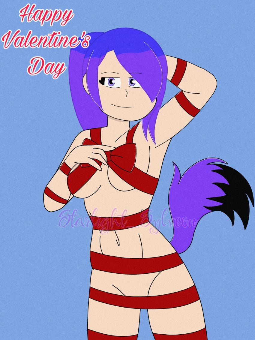 amber female female_only oc oc_character ribbons sexy starlightsn1 valentine&#039;s_day