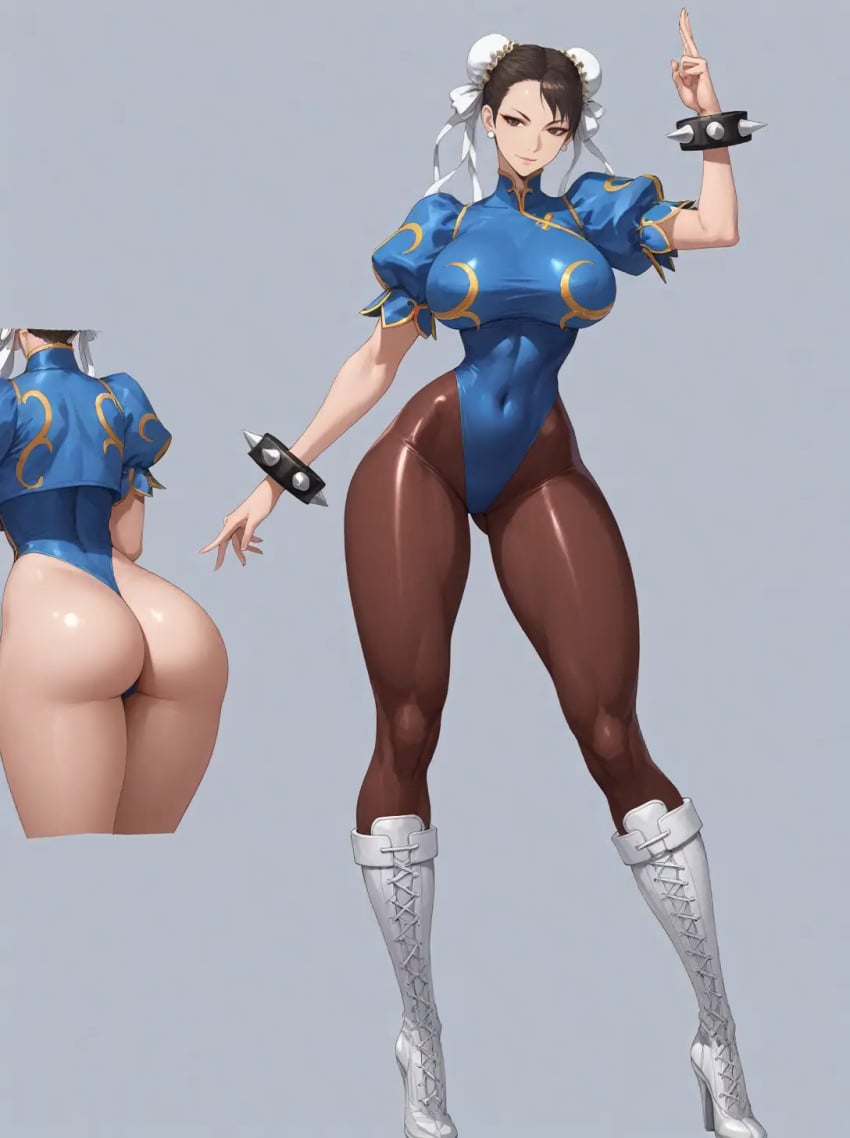 ai_generated bewitching_thighs chun-li full_body high_heel_boots shu street_fighter