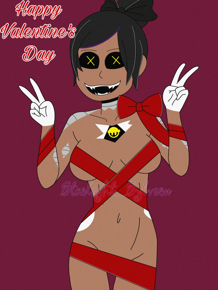 cyn_(murder_drones) cyntessa_(murder_drones) female female_only glitch_productions murder_drones oc oc_character ribbons sexy starlightsn1 valentine's_day