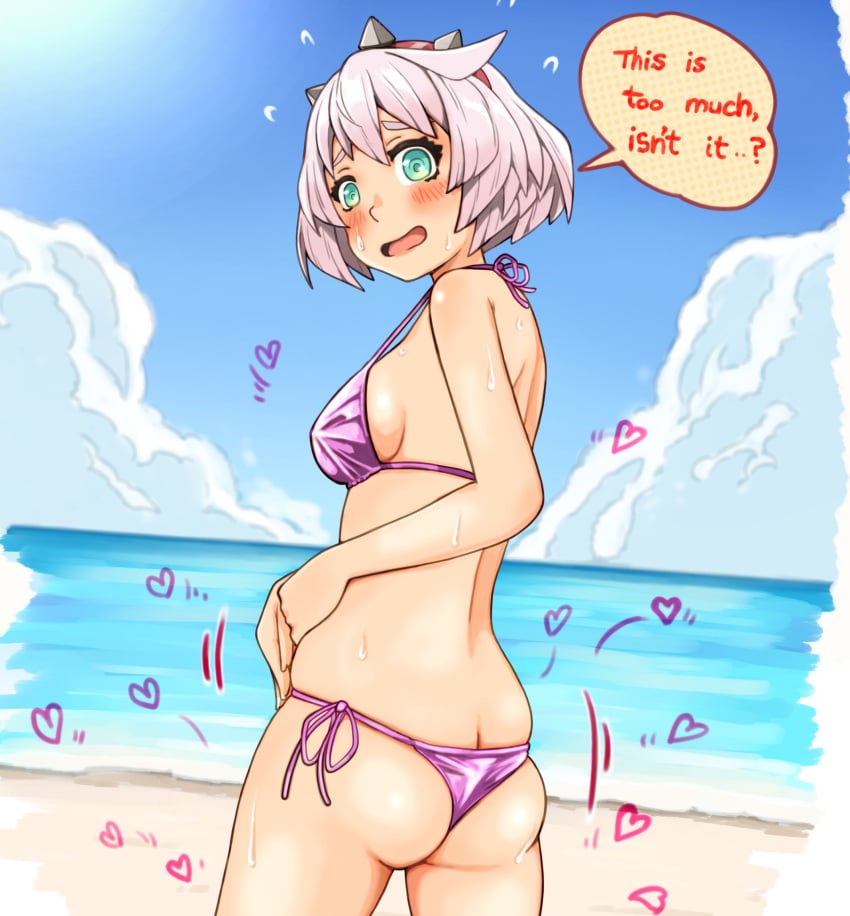 arc_system_works ass beach bikini elphelt_valentine female guilty_gear guilty_gear_strive ocean sugag