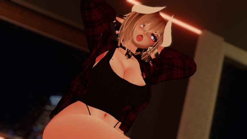 1girls blue_eyes cow_ears cow_girl cow_horns female female_only furry furry_female vrchat vrchat_avatar vrchat_model