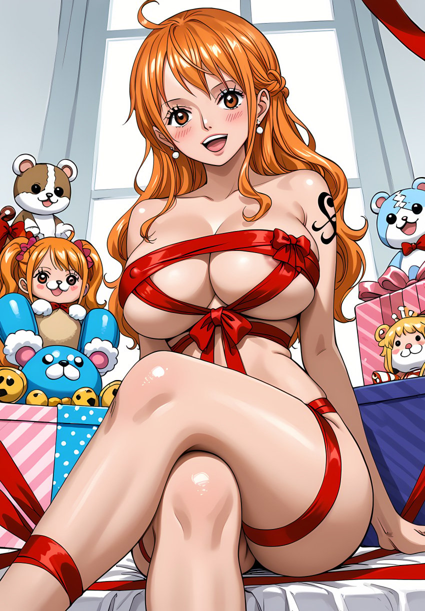 ai_generated clothing female female_only handcock nami_(one_piece) nude one_piece