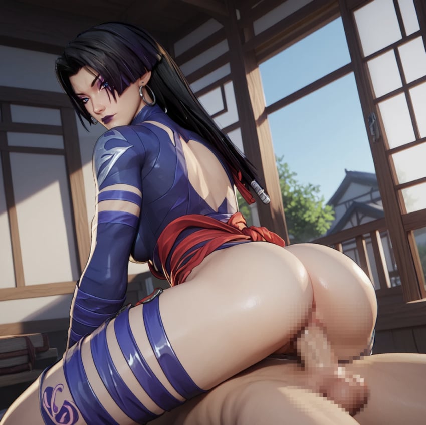 psylocke_(marvel_rivals) reverse_cowgirl_position riding_cock tagme