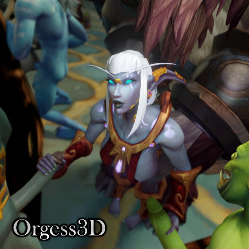 1girls 3boys 3d big_breasts big_penis blizzard_entertainment blue_skin female green_skin handjob interspecies kneeling male male/female nightborne nightborne_female orc orc_(warcraft) orc_male orgess orgess3d sex short_hair tattoo tauren tauren_male thick_thighs troll troll_(warcraft) troll_male vaginal_penetration vaginal_sex warcraft white_hair wide_hips world_of_warcraft zandalari_troll