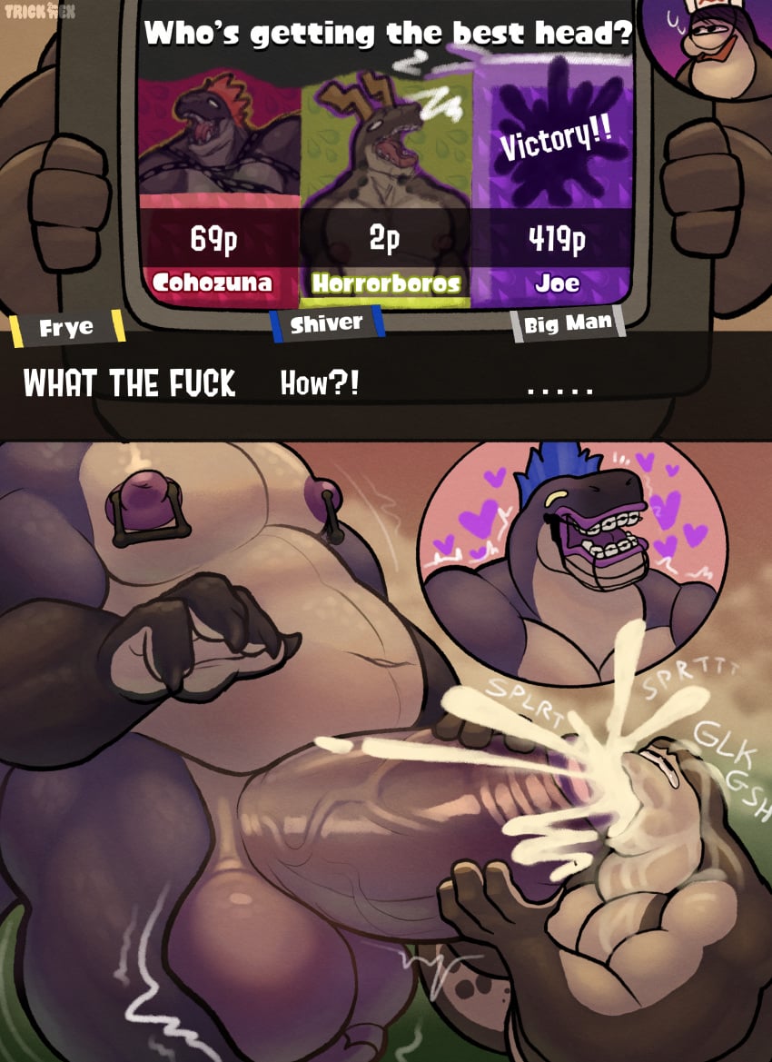 ...... 2025 69_(number) absurd_res annoyed anthro artist_name balls belly big_balls big_dom_small_sub big_man_(splatoon) big_nipples big_pecs big_penis biped blue_body blue_fin blue_hair bodily_fluids braces brown_body cohozuna colored cum cum_in_mouth cum_inside cum_on_face cumming cumming_in_mouth cumshot cutaway digital_drawing_(artwork) digital_media_(artwork) dominant dominant_anthro dominant_male duo ejaculation english_text fellatio fish frye_(splatoon) frye_onaga genital_fluids genitals hand_on_penis hi_res horrorboros huge_filesize looking_pleasured male male/male male_penetrated male_penetrating male_penetrating_male manta_ray marine markings megalodontia meme motion_lines navel nintendo nipple_piercing nipples no_pupils nude onomatopoeia open_mouth oral oral_penetration oral_sex orgasm orgasm_face overweight overweight_anthro overweight_male parody pecs penile penis penis_grab piercing pink_nipples purple_heart purple_tongue ray_(fish) salmon_run sex shiver_(splatoon) shiver_hohojiro shocked shocked_expression signature simple_background size_difference smile sound_effects splatfest splatoon splatoon_(series) spots spotted_markings submissive submissive_anthro submissive_male teeth testicles text thick_penis tongue trick_rex