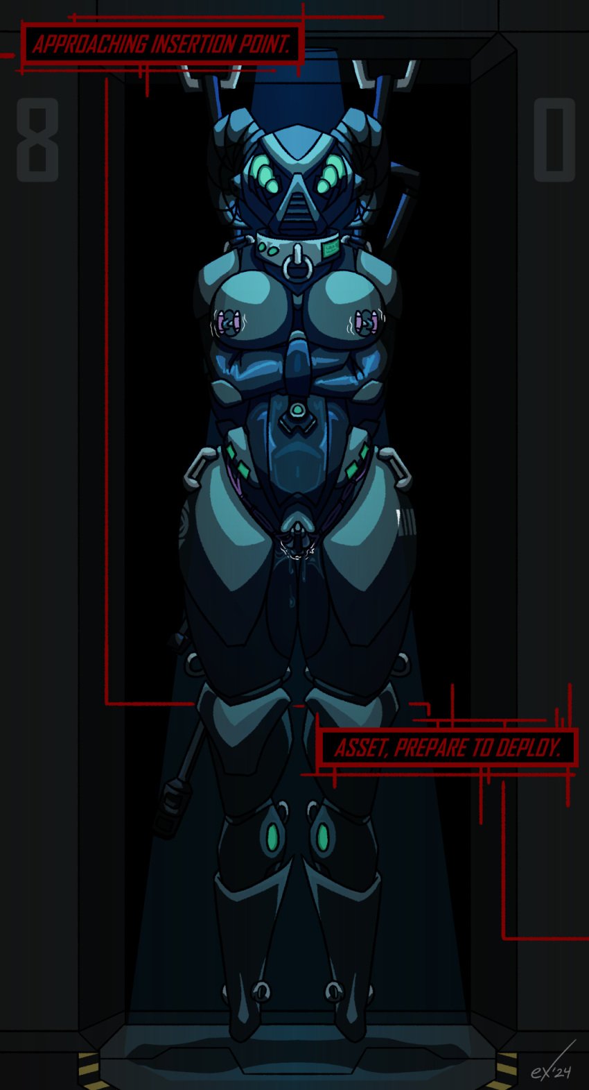 4_arms acrp-001_"tiamat" android anthro areola armor barcode barcode_tattoo black_body bodily_fluids bondage bondage bound breasts clitoris clitoris_piercing clothed clothing collar collar_ring dialogue digital_media_(artwork) dildo dildo_in_pussy dildo_insertion door dripping_pussy drone exophile female forced gag gagged genital_fluids genital_piercing genitals gun handles_on_hips hands_behind_back headgear helmet hi_res horn latex latex_clothing machine mask multi_arm multi_limb nipple_piercing nipples number penetration piercing piercing_bondage pussy ranged_weapon restraints rifle robot robot_anthro science_fiction sex_toy sex_toy_in_pussy sex_toy_insertion simple_background skimpy slave sniper_rifle solo speech_bubble spotlight stomach_bulge straitjacket strapped_in_toy straps submissive suspension suspension_bondage tattoo tight_clothing unconvincing_armor vaginal_fluids vaginal_penetration vaginal_penetration vibrator vibrator_in_pussy vibrator_on_nipple weapon wide_hips