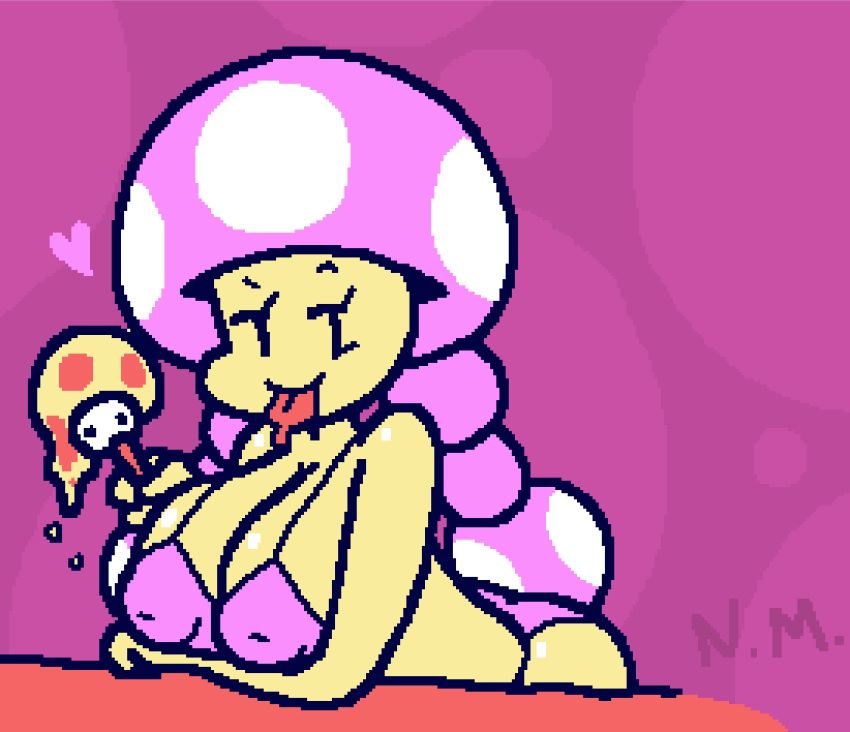 1girls anthro ass big_breasts bikini breasts female female_only fungi_fauna half-closed_eyes ice_cream large_ass large_breasts looking_at_viewer mario_(series) nintendo popsicle sleepyslut smug super_mario_bros. teasing toadette tongue tongue_out