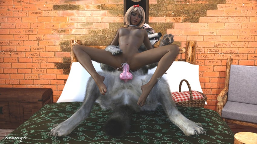 16:9 3d animal_genitalia animal_penis basket bed blonde_hair bodily_fluids breasts canid canine canine_penis canis cum cum_in_pussy cum_inside duo erection feet female female_on_feral female_on_top female_penetrated feral fur genital_fluids hair human human_on_feral humanoid_feet inside interspecies knot lips little_red_riding_hood male male_penetrating mammal navel nipples on_top penetration penis pillow pussy red_toenails sex straight vaginal_penetration wolf xnassyx zoophilia