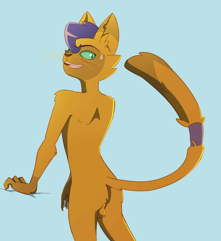 absurd_res anthro balls capper_(mlp) domestic_cat felid feline felis furry hatakerub hi_res male mammal my_little_pony my_little_pony_the_movie solo