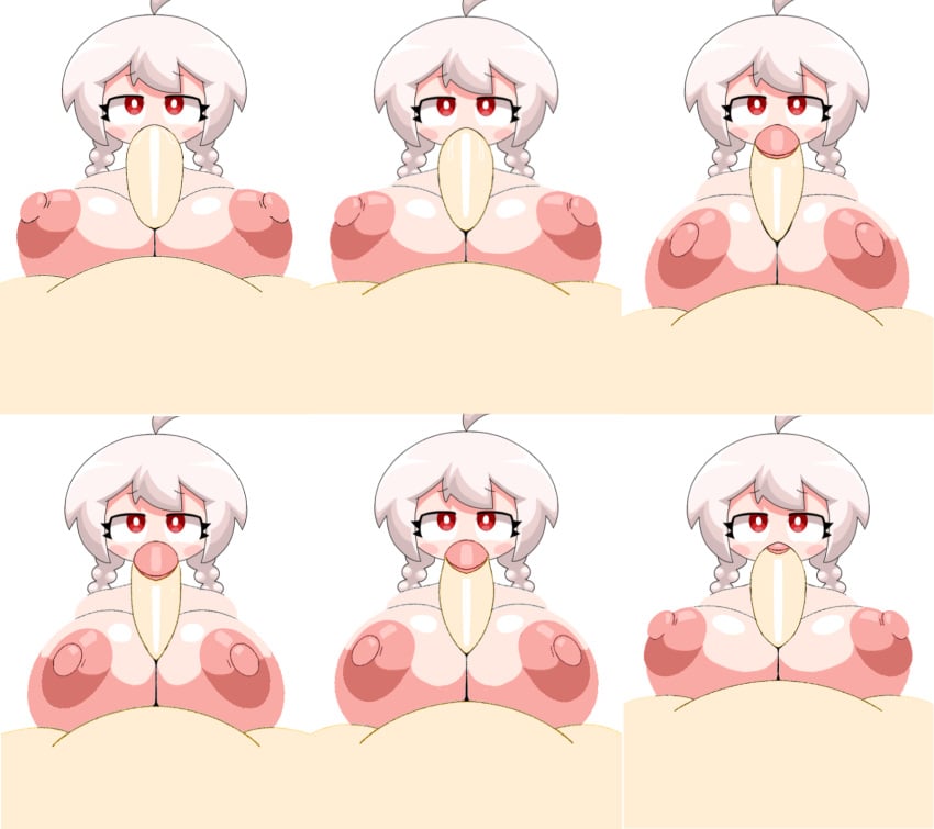 1boy 1girls animated beat_banger beat_banger_(mod) big_breasts cum cum_between_breasts cum_in_mouth cumming_from_paizufella cumming_from_paizuri long_video longer_than_one_minute paizufella paizuri red_eyes sex sprite_sheet tagme toriel_beat_banger twin_braids vertical_video video warma white_hair