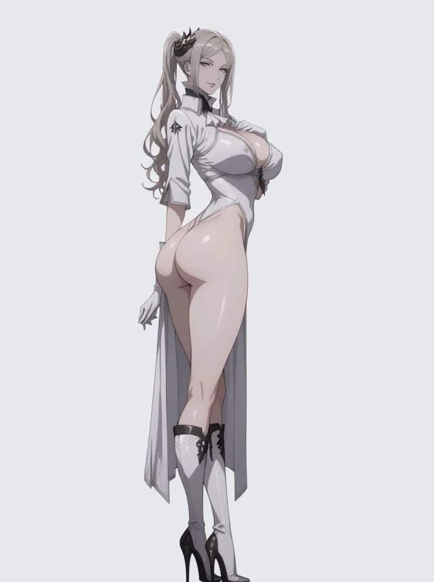 ai_generated bewitching_thighs big_breasts blonde_hair full_body shu yorha_commander