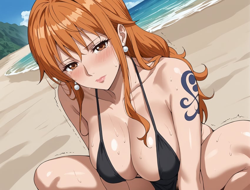 ai_generated breasts_bigger_than_head clothing dodo_bird female female_only nami_(one_piece) one_piece