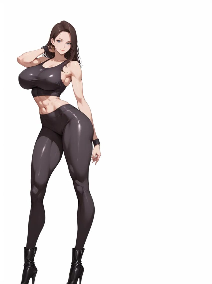 abs ai_generated athletic_female bewitching_thighs full_body original_character shu