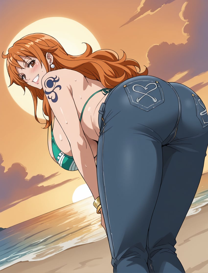 ai_generated bikini clothing dodo_bird female female_only nami_(one_piece) one_piece