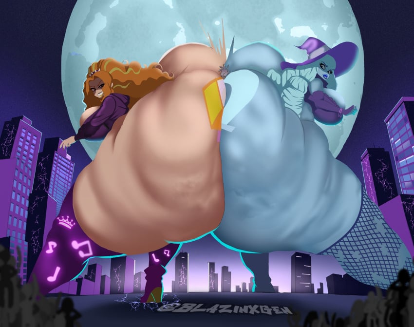 2025 2girls absurd_res adagio_dazzle alternate_version_available anon ass between_buttocks blazinxgen blue_body blue_hair blue_skin bottom_heavy crush crushed_by_ass dumptruck_ass equestria_girls female female_focus femdom giantess gigantic_ass gigantic_thighs huge_ass huge_thighs human human_only hyper hyper_ass hyper_thighs larger_female looking_at_another looking_back massive_ass massive_thighs my_little_pony orange_hair size_difference smothering smothering_ass squish thick_ass thick_thighs thighs trixie_(mlp)