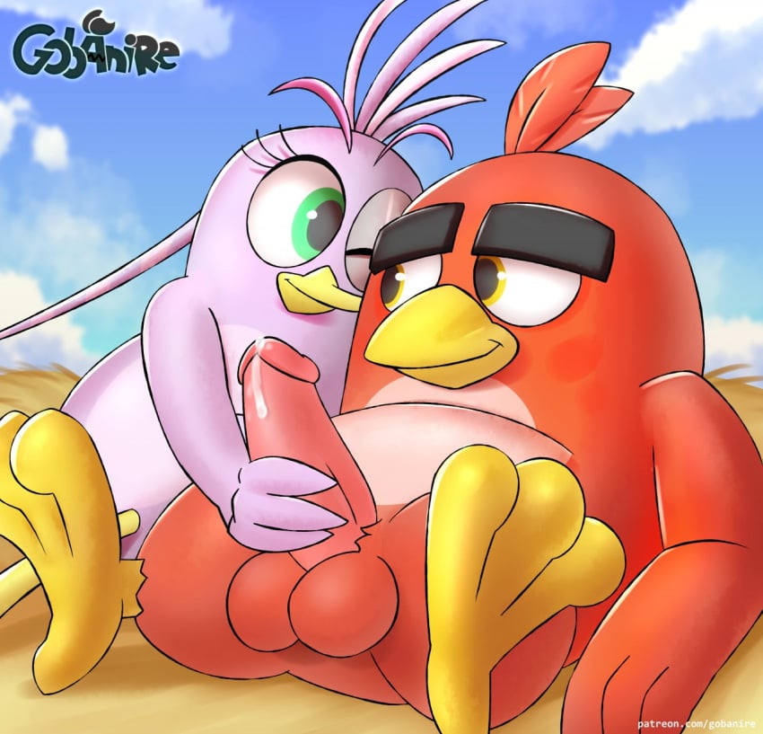 angry_birds avian balls beak bird bodily_fluids eyebrows feathers female genital_fluids gobanire green_eyes handjob hi_res male one_eye_closed penile penis precum reclining red_(angry_birds) rovio rovio_entertainment sega sex silver_(angry_birds) sony sony_pictures_animation straight the_angry_birds_movie the_angry_birds_movie_2 thick_eyebrows video_games yellow_eyes