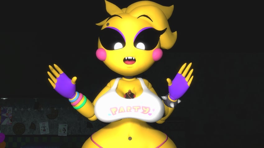 1boy 1boy1girl 1girls 3d between_breasts clothes_sharing crossover five_nights_at_freddy's garry's_mod happy heavy_weapons_guy larger_female palpatinedewit robot robot_girl shared_clothes size_difference smaller_male team_fortress_2 toy_chica_(eroticphobia) toy_chica_(fnaf) under_clothes