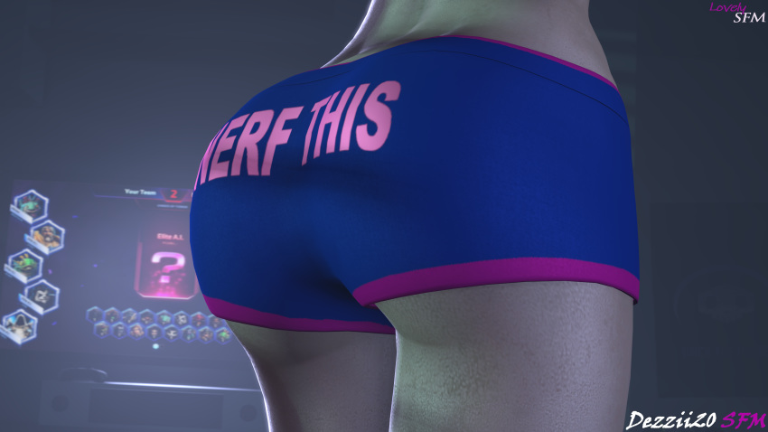 3d ass d.va dezzii20 lovelysfm nerf overpowered overwatch source_filmmaker