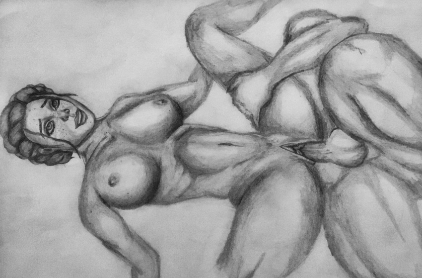 assassin's_creed_(series) assassin's_creed_syndicate dollyart evie_frye monochrome nipples partial_male penis pussy rough_sketch tagme testicles ubisoft