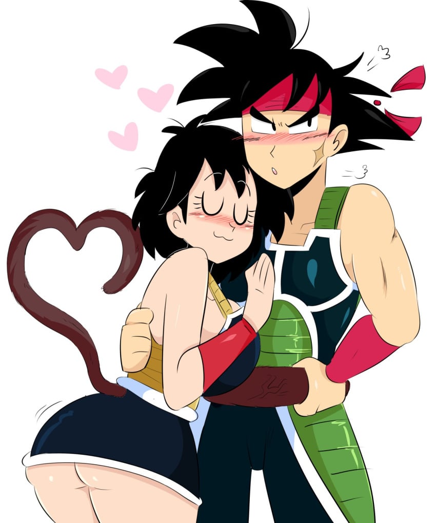 1girls :3 bardock big_ass big_breasts big_butt black_eyes black_hair breasts canon_couple couple cute dilf dragon_ball dragon_ball_super dragon_ball_z female gine hearts husband_and_wife jinu light-skinned_female light_skin long_hair milf pointy_chin romantic romantic_couple saiyan simple_background skirt smile spiky_hair thick_thighs white_background wholesome