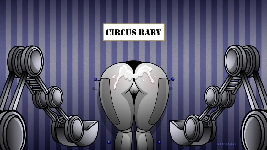 1girls 8k 8k_uhd anus ass baby_(fnafsl) big_ass circus_baby circus_baby_(fnaf) cum cum_in_ass female female_only five_nights_at_freddy's racso_art sister_location stuck stuck_in_wall tagme thick_ass thick_thighs vagina