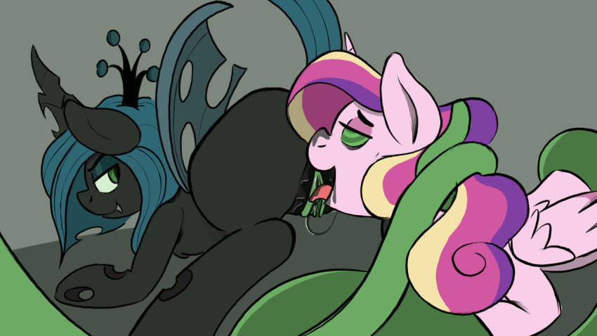 16:9 alicorn animated arthropod brainwashing changeling cunnilingus duo equid female female/female friendship_is_magic furry half-closed_eyes horn looking_at_another looking_at_partner looking_back mammal mind_control my_little_pony open_mouth oral princess_cadance_(mlp) pussy queen_chrysalis_(mlp) sex slimewiz smile tongue tongue_out vaginal_penetration wings yuri