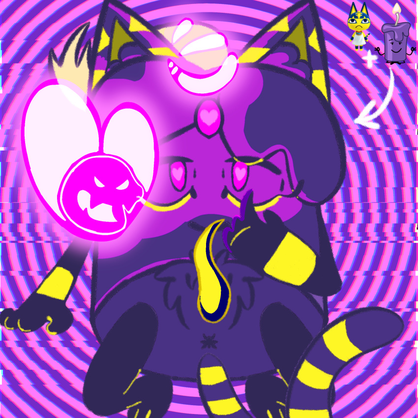 animal_crossing ankha ankha_(animal_crossing) boy_version candle_(ii) fusion fusion_character halloween halloween_2023 halloween_costume inanimate_insanity object_shows