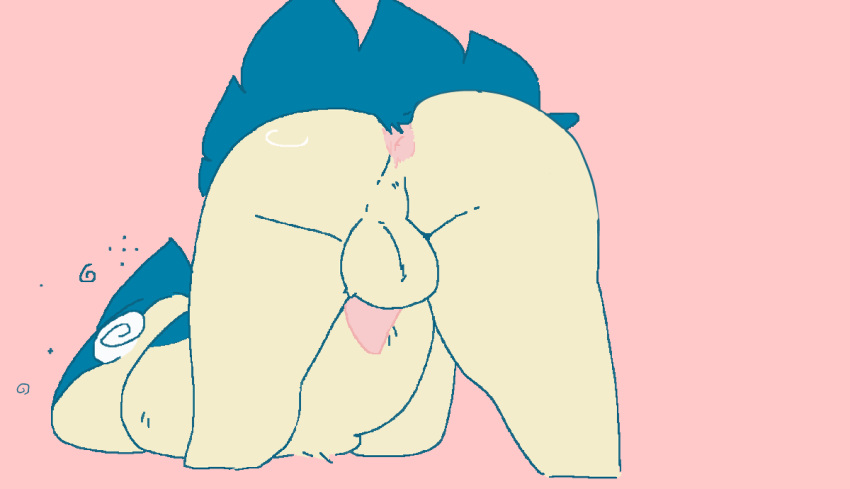 1boy 2019 aliasing animal_genitalia animated anthro anthrofied anus ass ass_up backsash blue_fur bouncing_ass chubby digital_media_(artwork) erection feral fur hair loop male male_only mammal nintendo penis pink_background pinkanimations pokémon_(species) poke_ball pokemon pokemon_(species) pokemon_gsc presenting_anus quilava rear_view simple_background small_penis solo spiral_eyes testicles thick_thighs unconscious video_games wide_hips yellow_fur